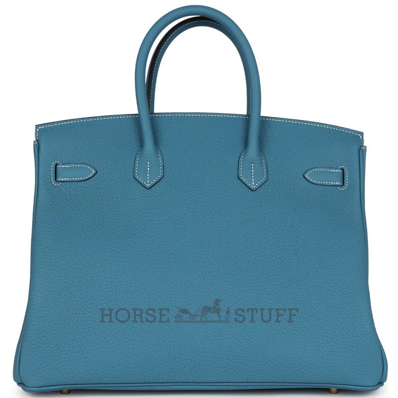 Hermès Birkin 35 Blue Jean Togo GHW