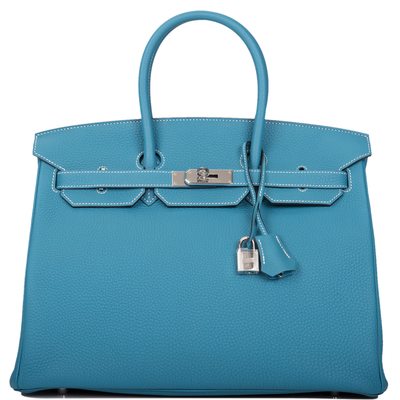 Hermès Birkin 35 Blue Jean Togo PHW