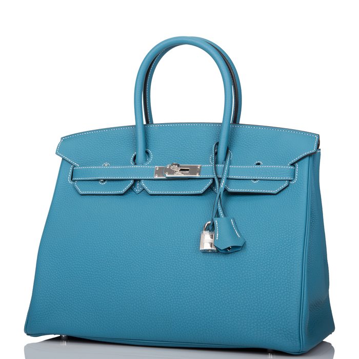 Hermes Birkin 25 Blue Jeans Togo Phw