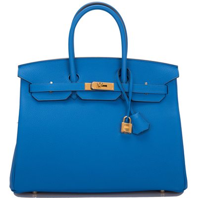 Hermès Birkin 35 Blue Zellige Togo GHW