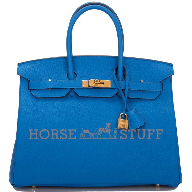 Hermès Birkin 35 Blue Zellige Togo GHW