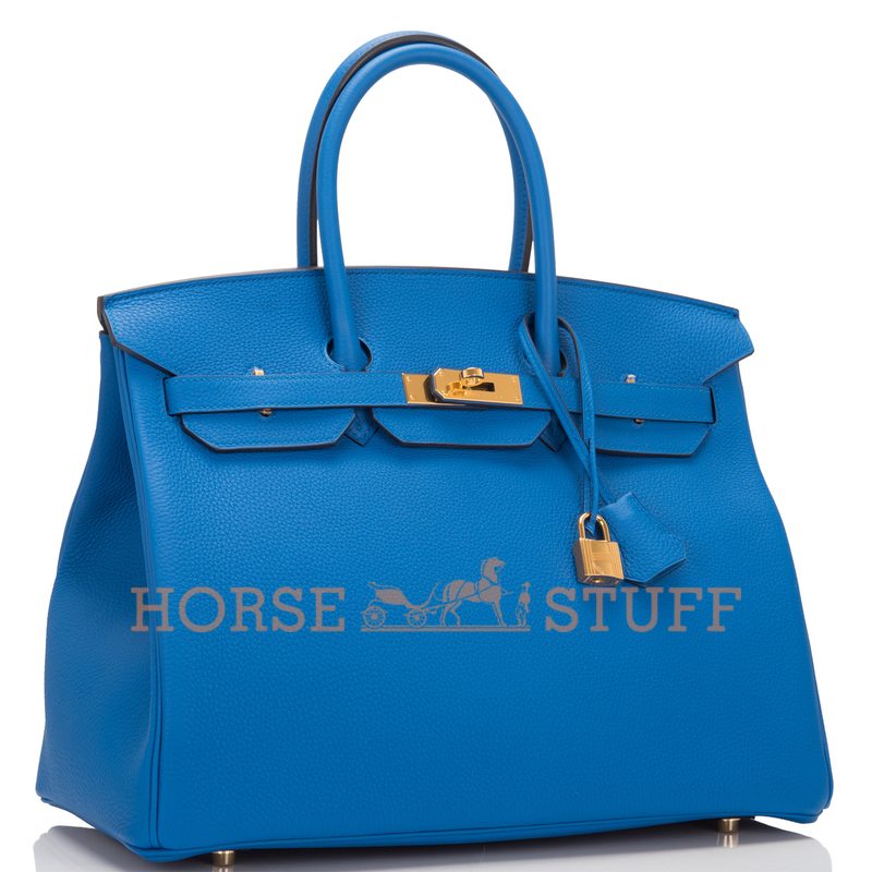 Hermès Birkin 35 Blue Zellige Togo GHW