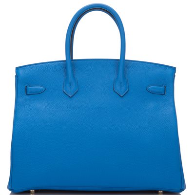 Hermès Birkin 35 Blue Zellige Togo GHW