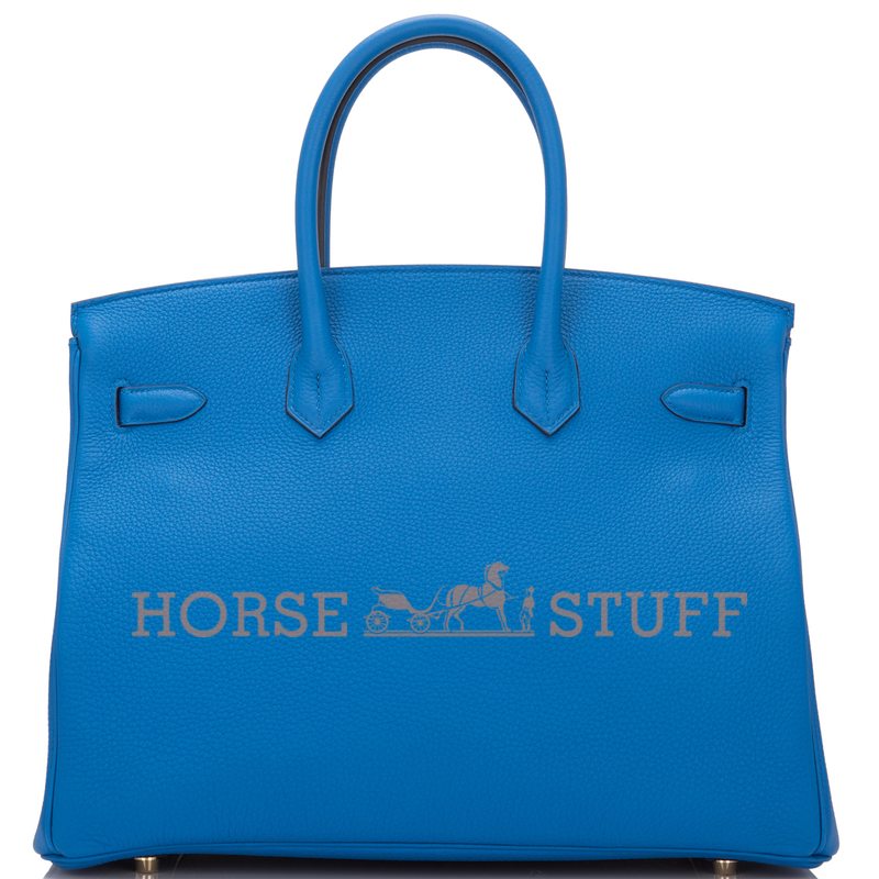 Hermès Birkin 35 Blue Zellige Togo GHW