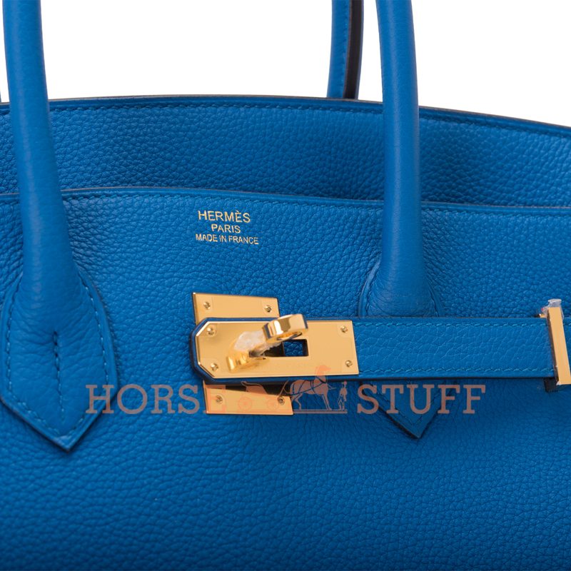 Hermès Birkin 35 Blue Zellige Togo GHW