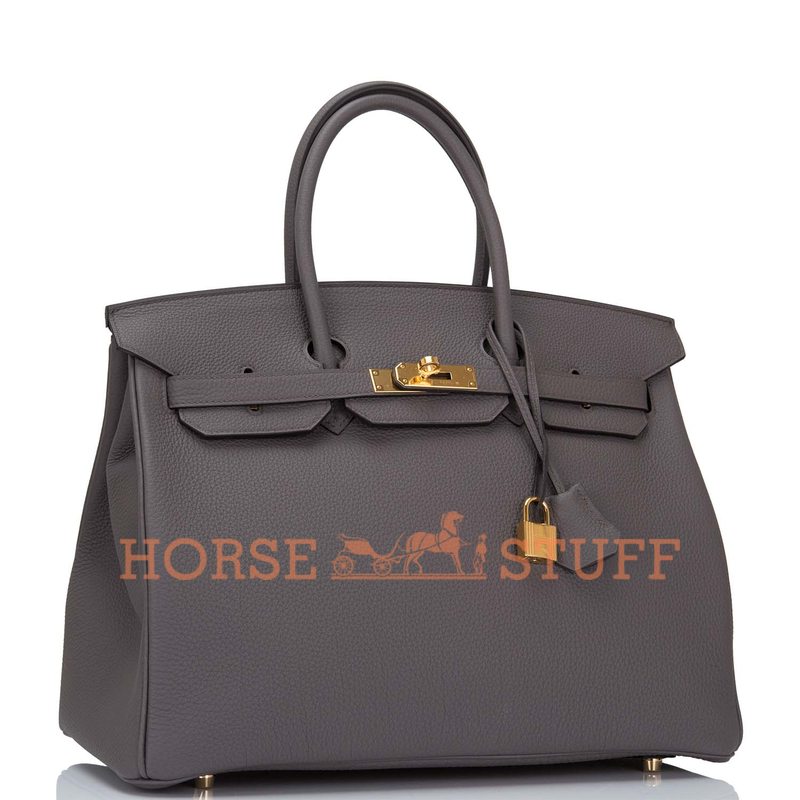 Hermès Birkin 35 Etain Togo GHW