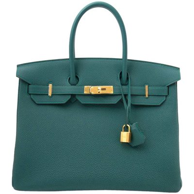 Hermès Birkin 35 Malachite Togo GHW