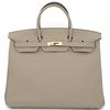 Hermès Birkin 40 Gris Tourterelle Clemence GHW