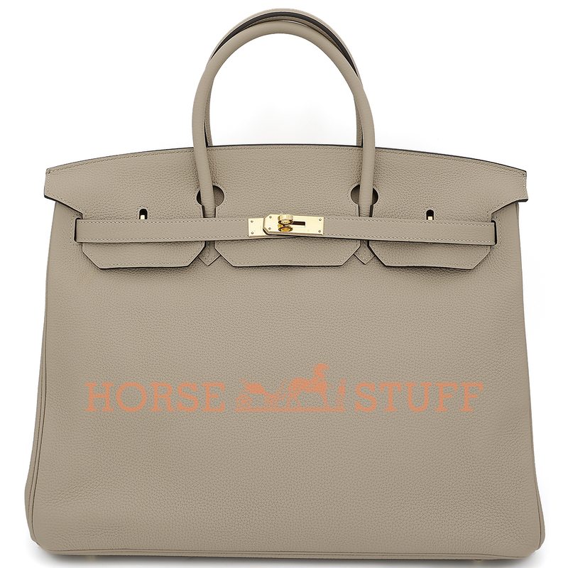 Hermès Birkin 40 Gris Tourterelle Clemence GHW