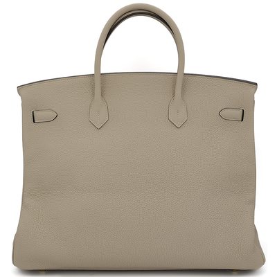 Hermès Birkin 40 Gris Tourterelle Clemence GHW