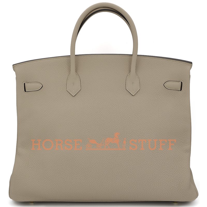 Hermès Birkin 40 Gris Tourterelle Clemence GHW