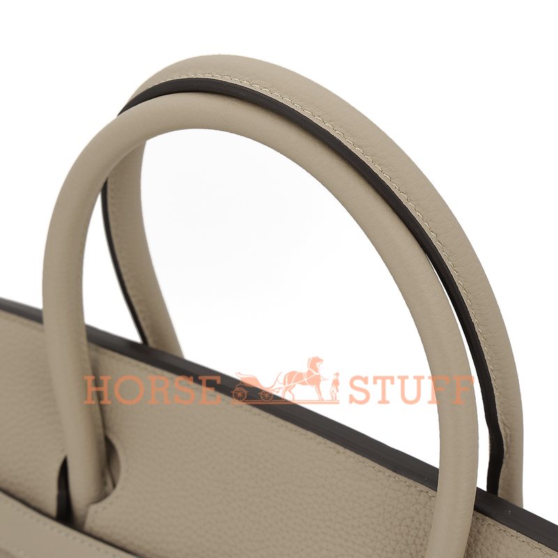 Hermès Birkin 40 Gris Tourterelle Clemence GHW