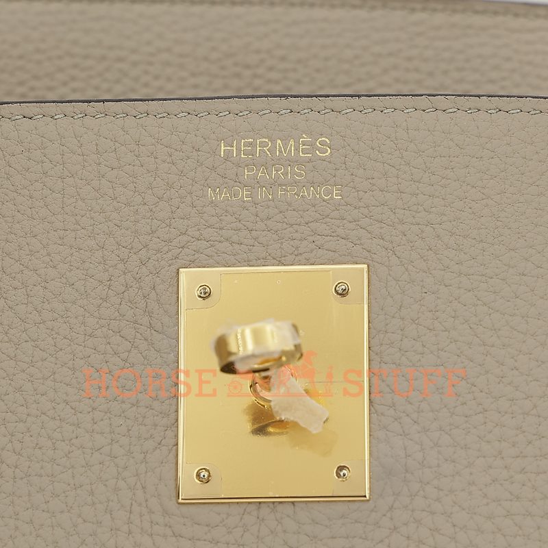 Hermès Birkin 40 Gris Tourterelle Clemence GHW