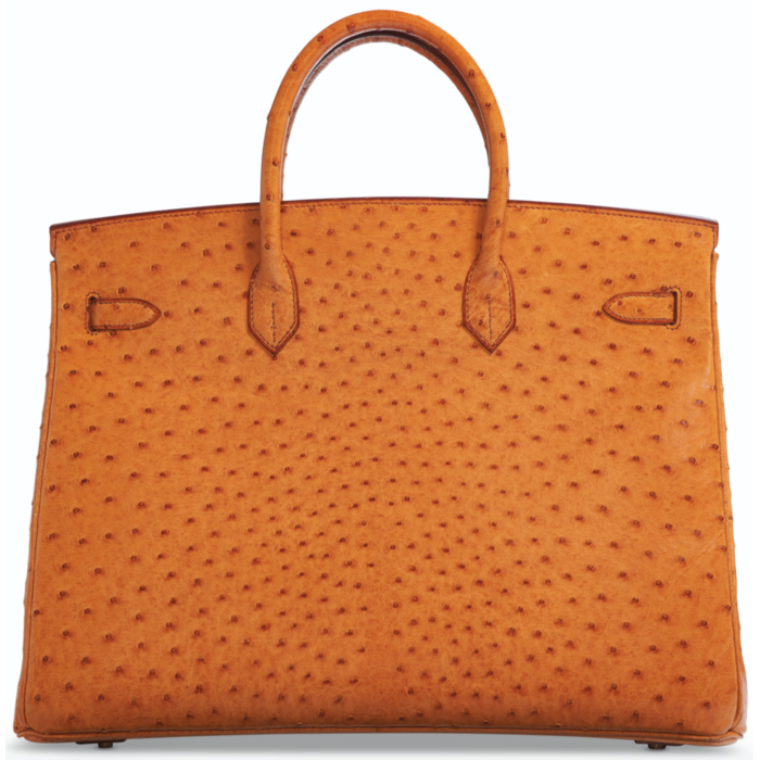 Hermès Birkin 40 Cognac Ostrich GHW from 100% authentic materials!
