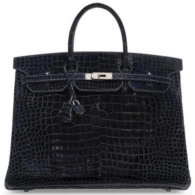 Hermès Birkin 40 Indigo Lisse Crocodile Porosus PHW