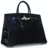 Hermès Birkin 40 Indigo Lisse Crocodile Porosus PHW