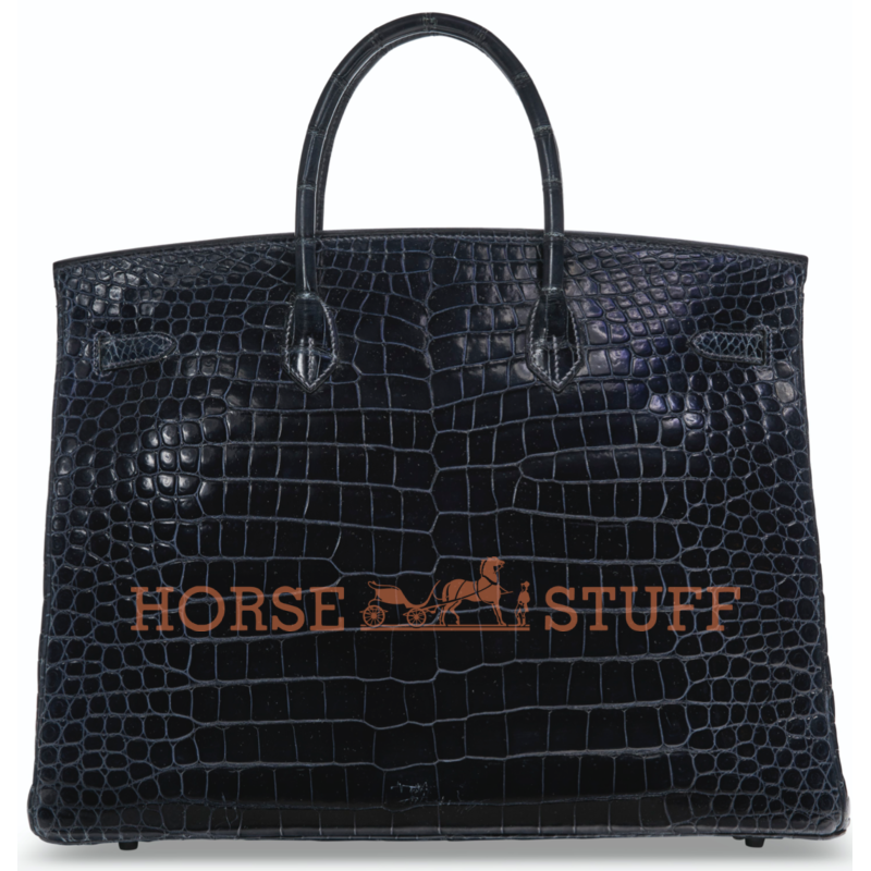 Hermès Birkin 40 Indigo Lisse Crocodile Porosus PHW