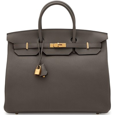 Hermès Birkin 40 Etain Togo GHW