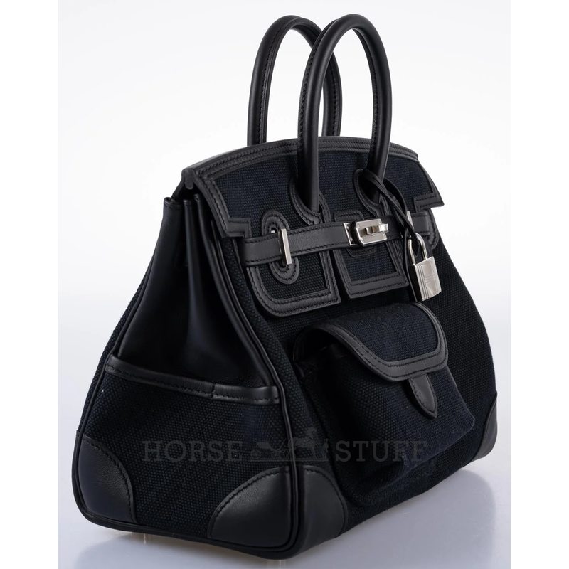 Hermès Birkin Cargo 25 Black Toile / Swift PHW