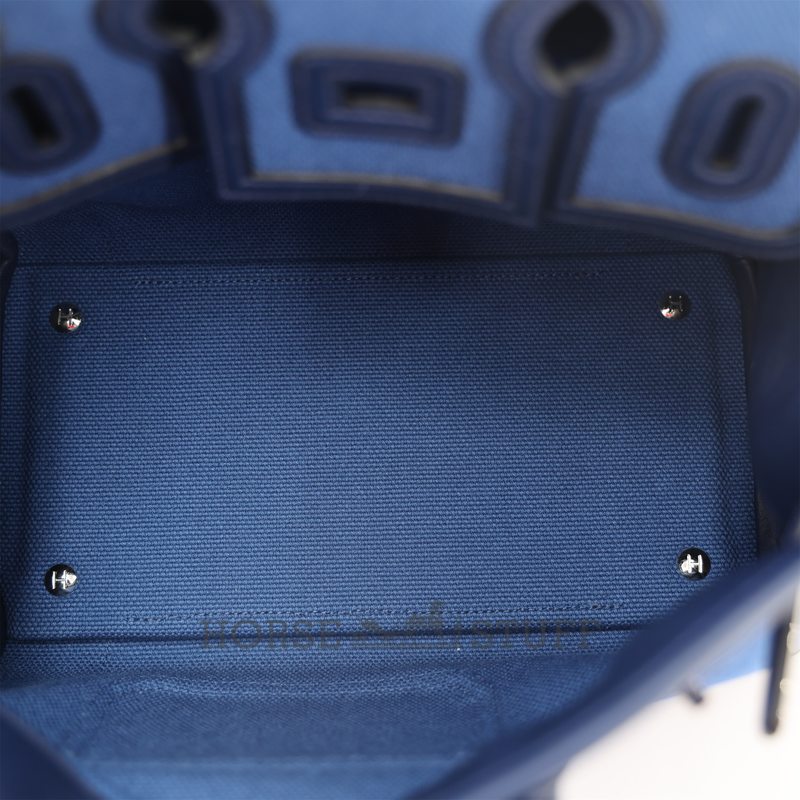 Hermès Birkin Cargo 25 Blue Egee Toile / Swift PHW
