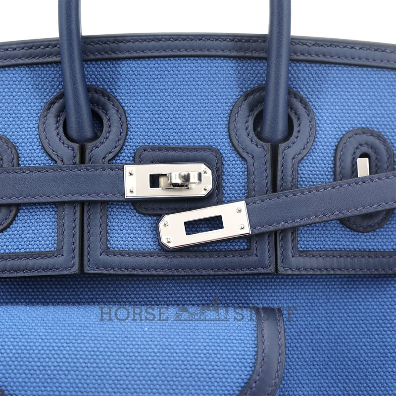 Hermès Birkin Cargo 25 Blue Egee Toile / Swift PHW