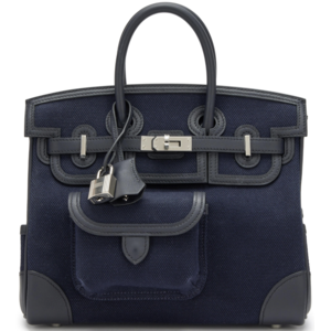 Hermès Birkin Cargo 25 Blue Marine Toile / Swift PHW