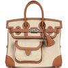 Hermès Birkin Cargo 25 Ecru - Beige Toile / Gold Swift PHW