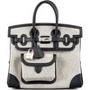 Hermès Birkin Cargo 25 Ecru Toile / Black Swift PHW