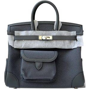 Hermès Birkin Cargo 25 Gris Misty Toile / Swift PHW