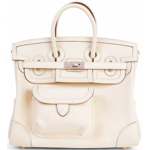 Hermès Birkin Cargo 25 Nata Toile / Swift PHW