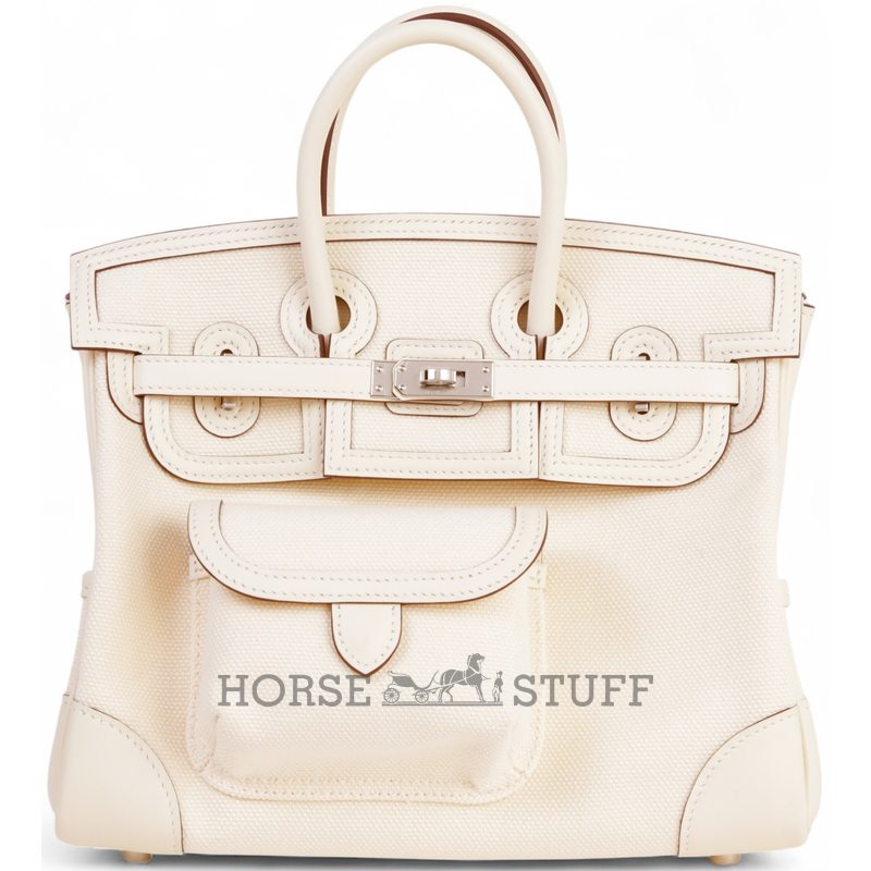 Hermès Birkin Cargo 25 Nata Toile / Swift PHW