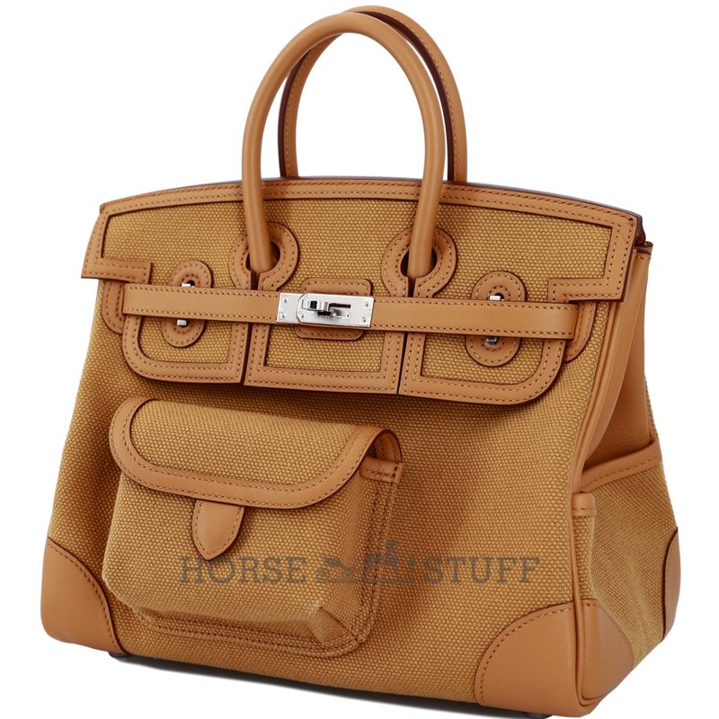 Hermès Birkin Cargo 25 Sesame Toile / Swift PHW