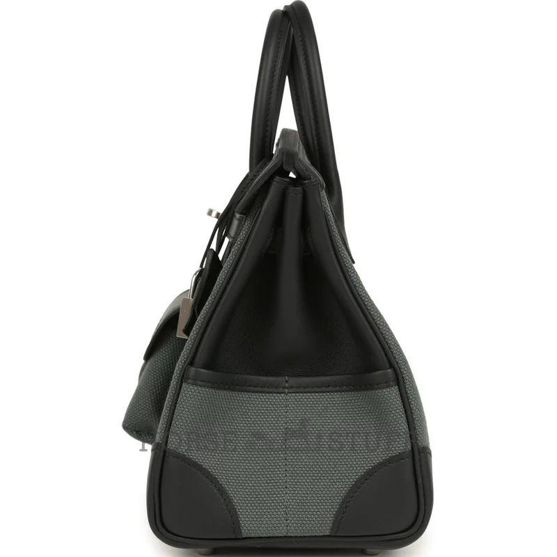 Hermès Birkin Cargo 25 Vert Mangrove Toile / Black Swift PHW