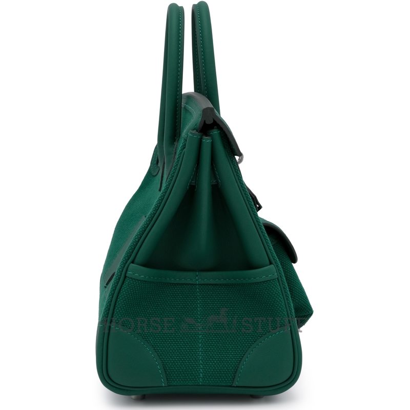 Hermès Birkin Cargo 25 Vert Vertigo Toile / Swift PHW