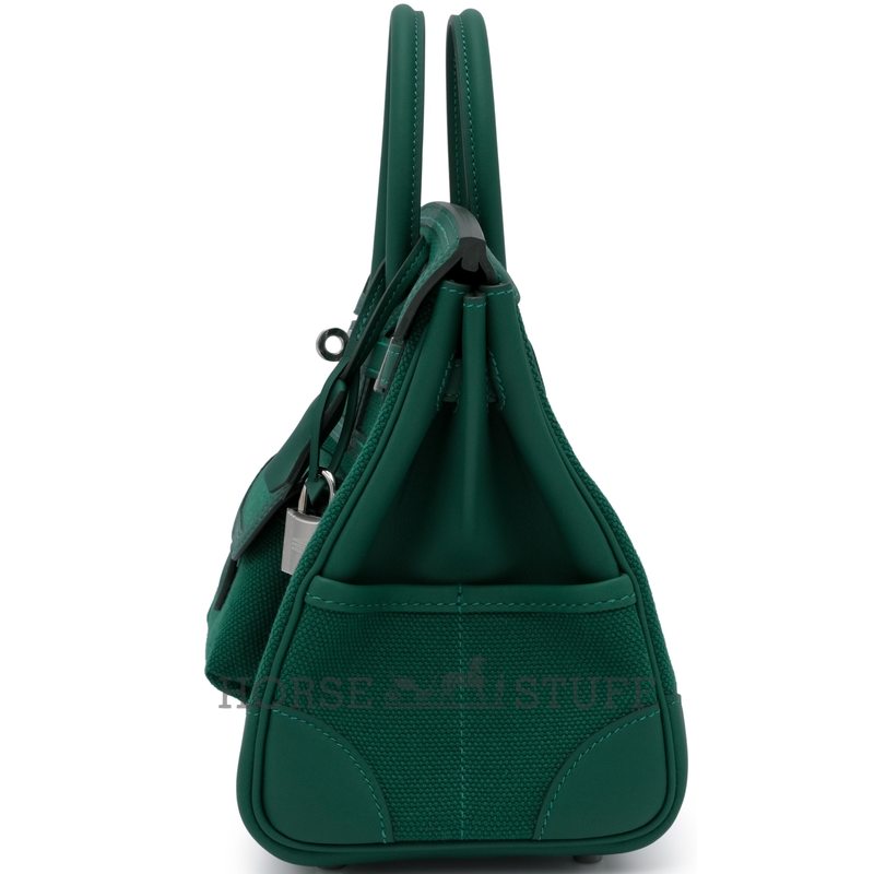 Hermès Birkin Cargo 25 Vert Vertigo Toile / Swift PHW