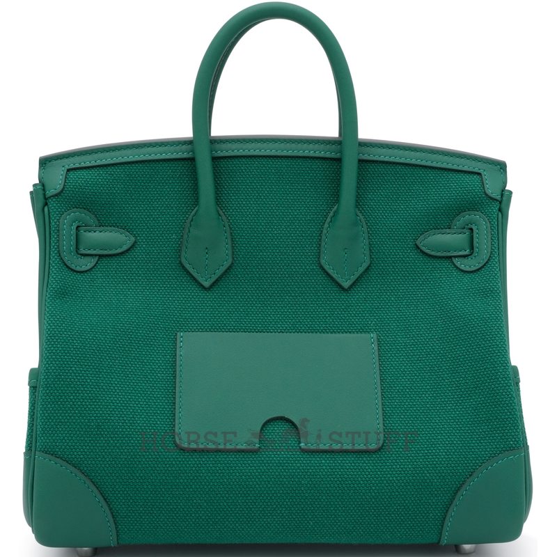Hermès Birkin Cargo 25 Vert Vertigo Toile / Swift PHW