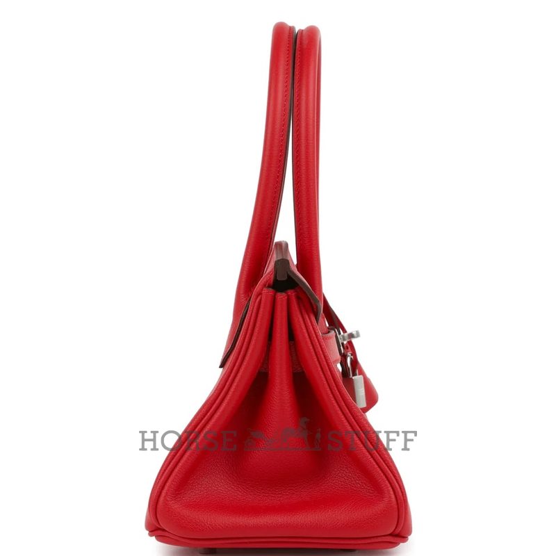 Hermès Birkin Shoulder Light 29 Rouge Radieux Evercolor PHW