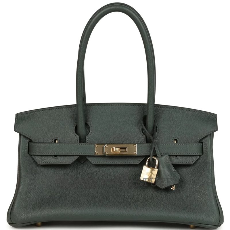 Hermès Birkin Shoulder Light 29 Vert Mangrove Evercolor GHW