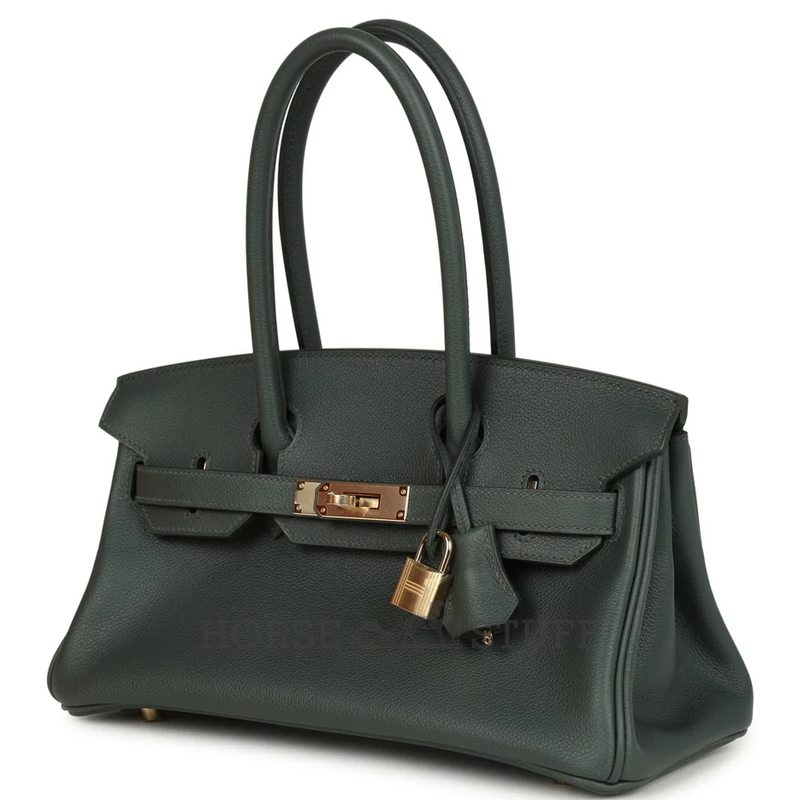 Hermès Birkin Shoulder Light 29 Vert Mangrove Evercolor GHW