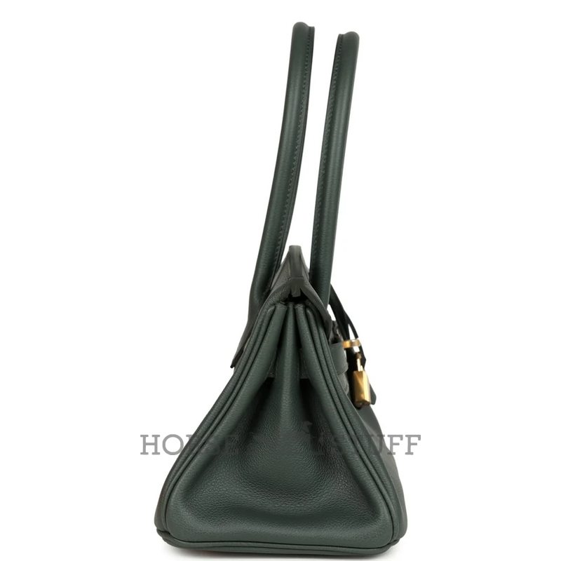 Hermès Birkin Shoulder Light 29 Vert Mangrove Evercolor GHW