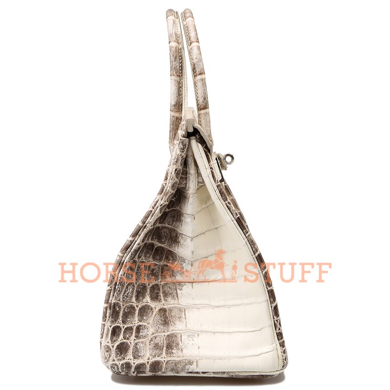 Hermès Birkin 25 Blanc Himalayan Crocodile Niloticus PHW