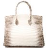 Hermès Birkin 25 Blanc Himalayan Crocodile Niloticus PHW