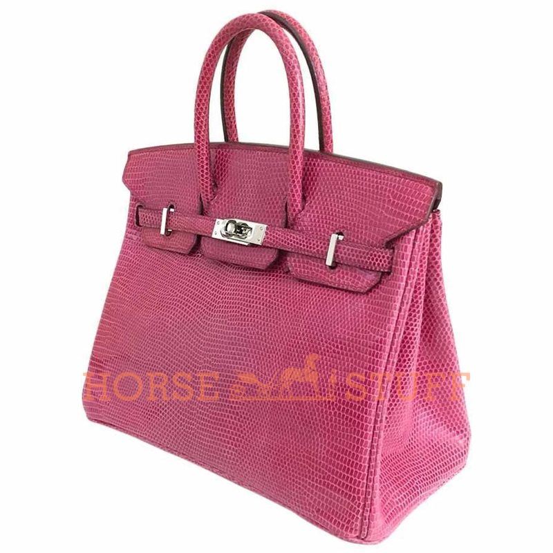 Hermès Birkin 25 Pink Fuchsia Shiny Niloticus Lizard PHW