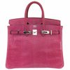 Hermès Birkin 25 Pink Fuchsia Shiny Niloticus Lizard PHW