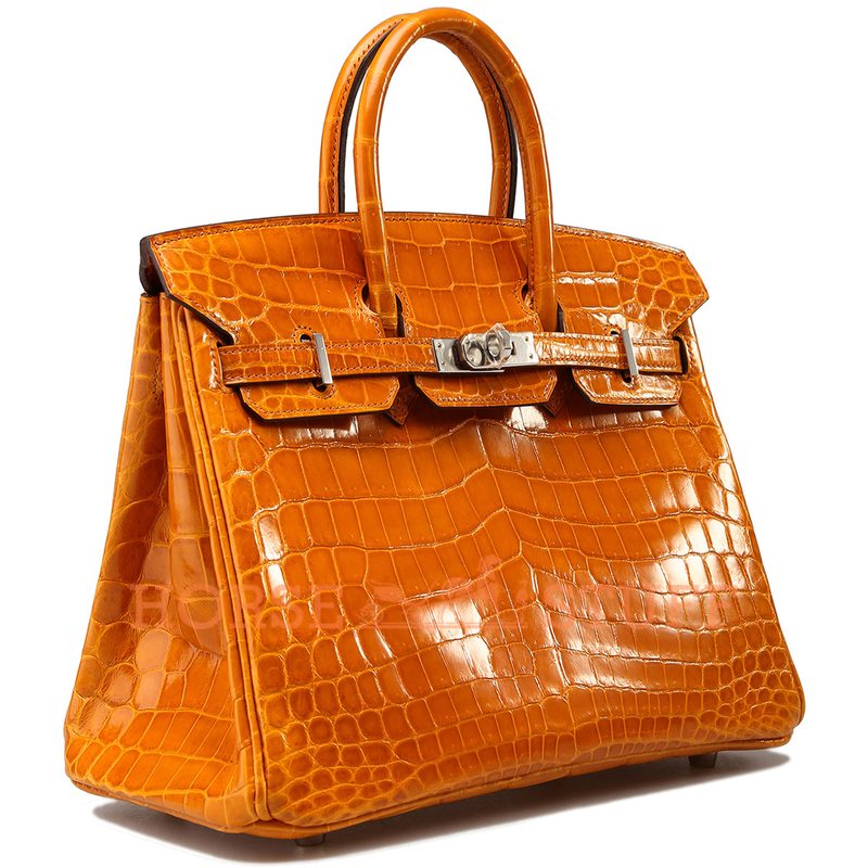 Hermès Birkin 25 Pain d'Épices Lisse Crocodile Niloticus PHW