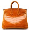 Hermès Birkin 25 Pain d'Épices Lisse Crocodile Niloticus PHW