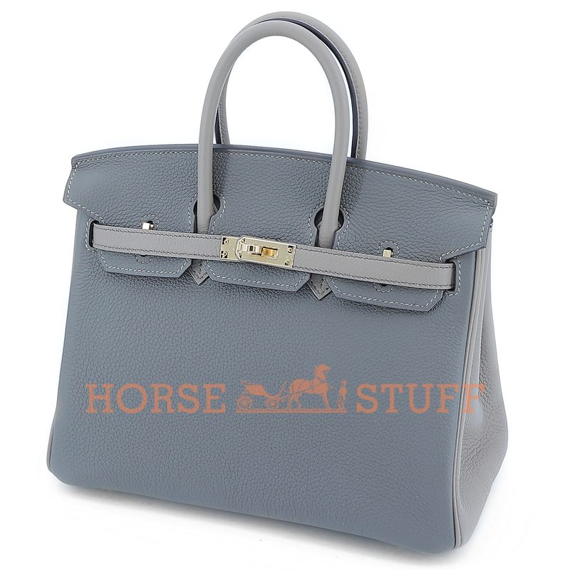 Hermès Birkin 25 Special Order HSS Etain / Gris Perle Togo GHW