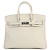 Hermès Birkin 25 Craie Swift PHW