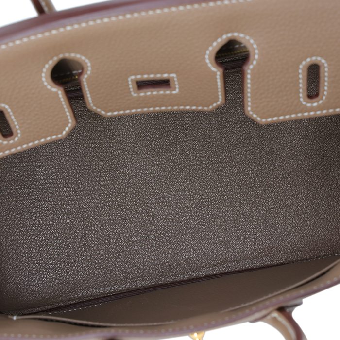 Hermes Birkin 25 Retourne Handmade Bags In Beton Swift Calfskin On Sale