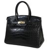 Hermès Birkin 30 Black Matte Crocodile Alligator GHW